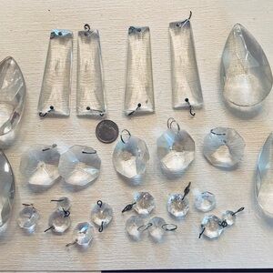 Only lot..vintage crystal chandelier drop mix